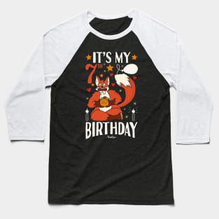 It's My 7th Birthday Fox Baseball T-Shirt